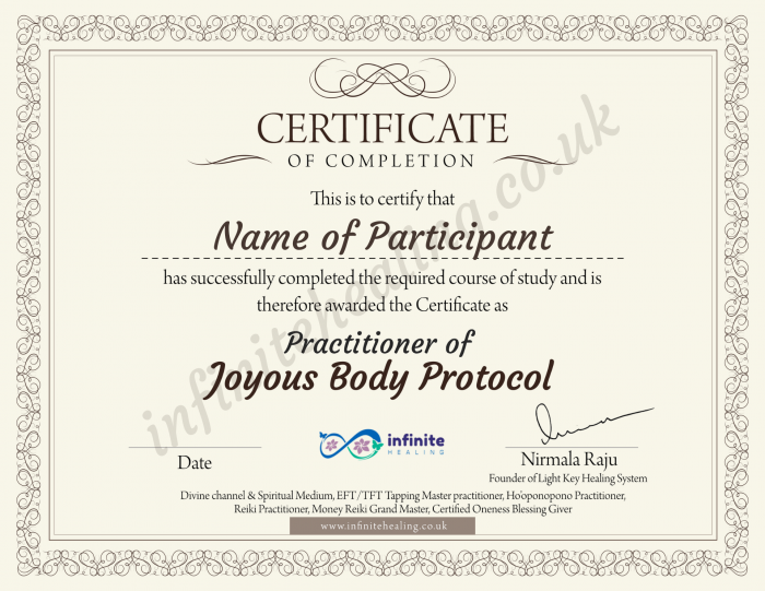 Joyous body Protocol - Practitioner's Certification